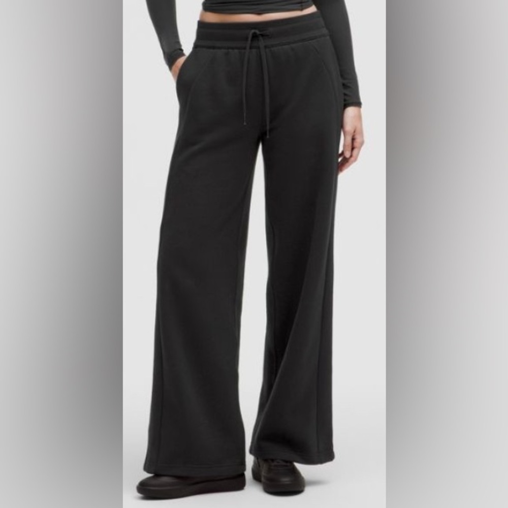 lululemon athletica Black Wide-Leg Track Pants